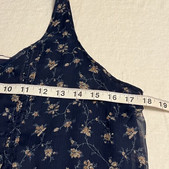 Abercrombie & Fitch Women's A-Line Mini Dress Navy Floral Sleeveless Size MP - Picture 6 of 10